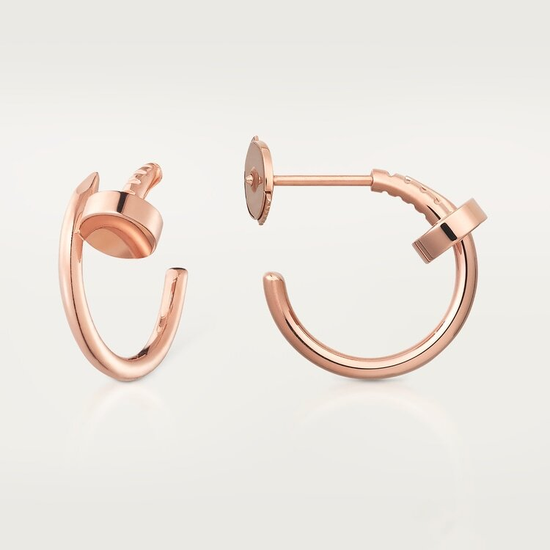 Серьги Cartier Juste un Clou hoop earrings, small model в розовом золоте