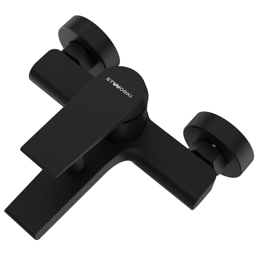 Смеситель для ванны с душем STWORKI Монтре S30100BK матовый чёрный