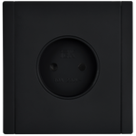 FORTE&PIANO Розетка 1-местная без заземления с защитными шторками винтовое крепление 10А FP117M металл черный IEK