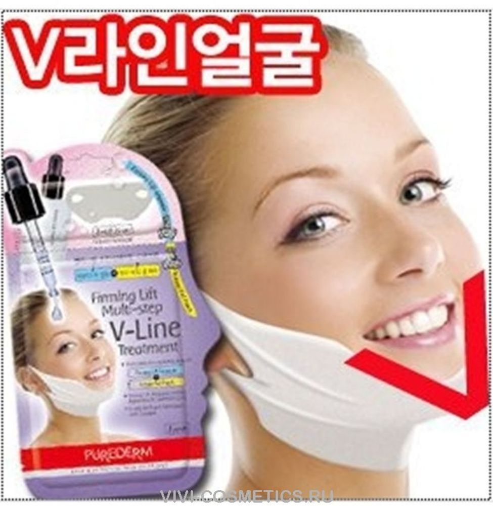 Подтягивающая маска для V-линии Purederm Miracle Shaping Face-up Treatment
