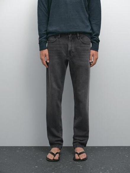 Massimo Dutti Джинсы Slim Fit, угольный