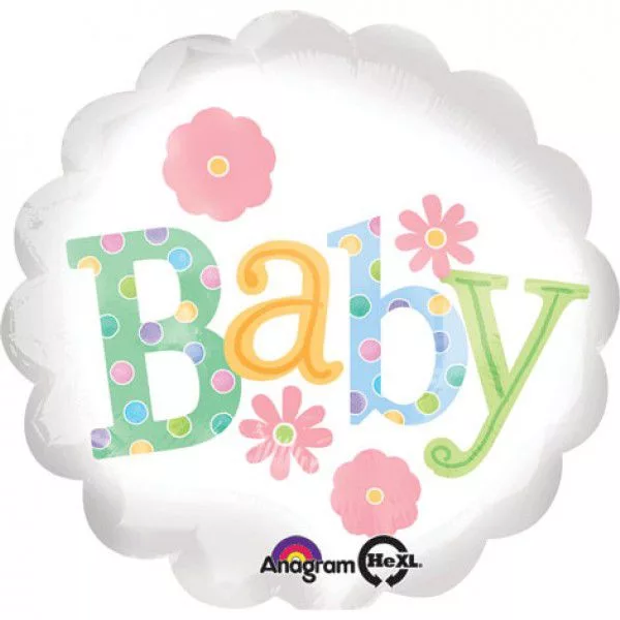 AN Шар фигура Малыш Цветы 43 см (БГ-15)