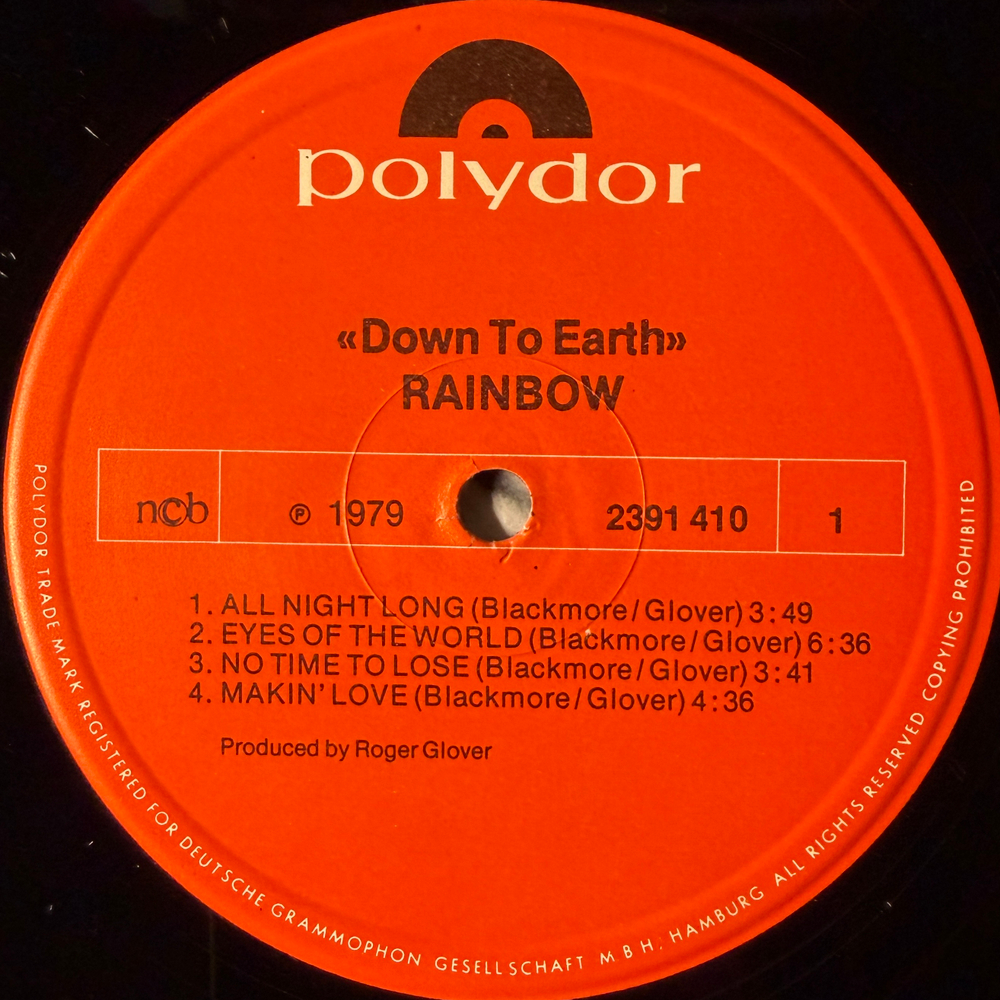 Rainbow - Down To Earth (Скандинавия 1979г.)