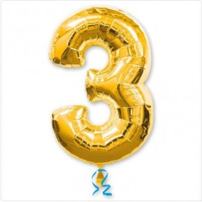 Шар из фольги цифра 3