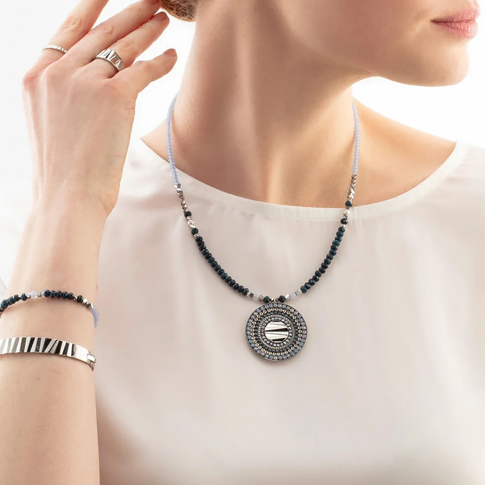 Колье Coeur de Lion Blue-Silver 2036/10-0717