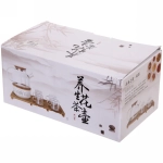 Чайный набор 10 предметов «Хай-Тек» (Чайник заварочный 1л+4кружки 140мл+блюдца) стеклянный на подносе