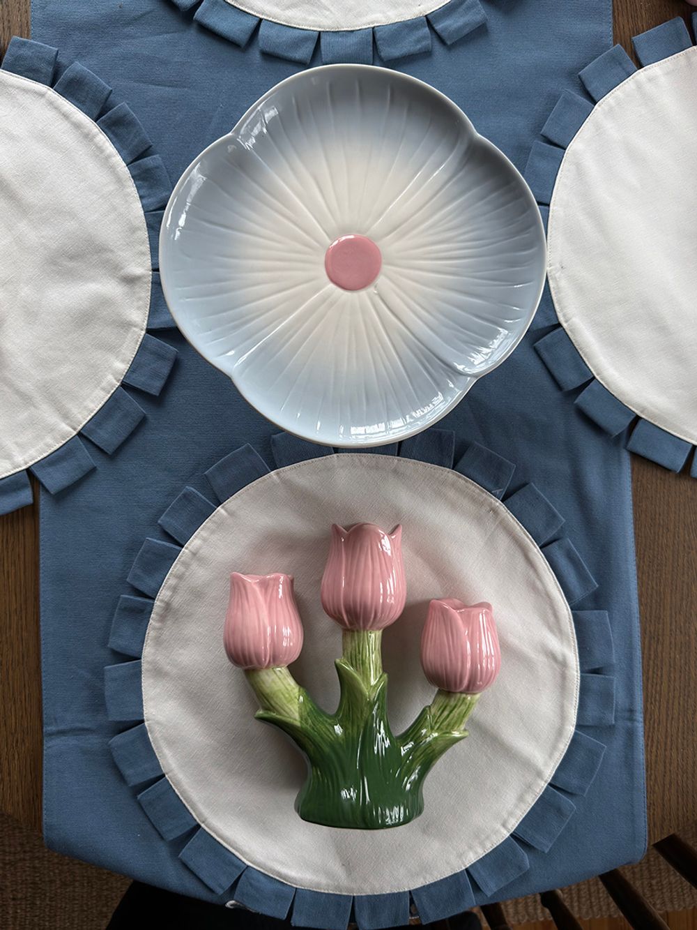 Подсвечник Floret для трех свечей из коллекции Blossom, 20 см