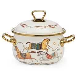 КАСТРЮЛЯ LEFARD ЭМАЛИРОВАННАЯ С КРЫШКОЙ, СЕРИЯ PASSAGE, 2,1Л, ДИА.16СМ ПОДХОДИТ ДЛЯ ИНДУК.ПЛИТ