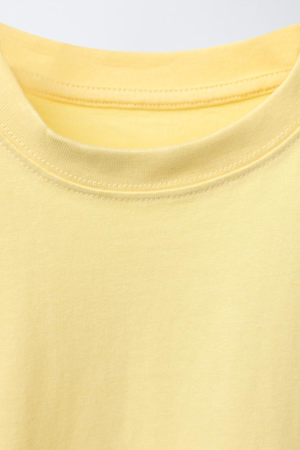 ZARA ОДНОТОННАЯ ФУТБОЛКА MEDIUM WEIGHT, ЖЕЛТЫЙ