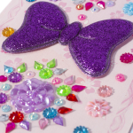 Наклейки-стразы Alingar, акриловые, "Бантик", крупный бант, цветы, пакет с европодвесом