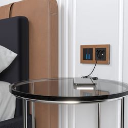 Розетка с заземлением и со шторками и USB, без рамки Werkel черный W1171708