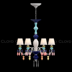 Люстра Cloyd LOTTIE-A C8 / Ø68 см- цветная керамика - белый (арт.11896)