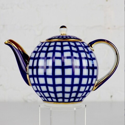 ЧАЙНИК доливн. Тюльпан Кобальтовая клетка ТН1 арт. 80.65934.00.1