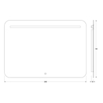 Зеркало Evoform со встроенным LED-светильником 8,5 W 100х70 см Сенсорный выключатель