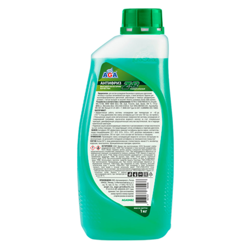 Антифриз AGA Z40 G12++ green -42 1кг.