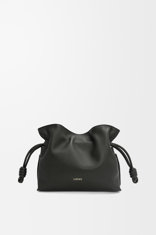 Loewe Мини-клатч Flamenco из телячьей кожи наппа, черный