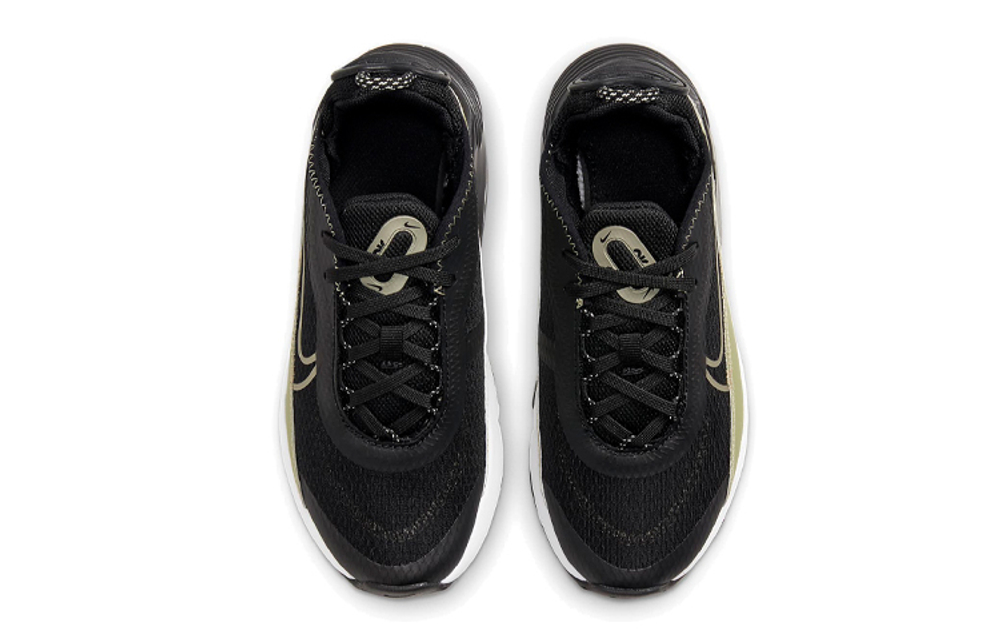 Middle-aged children's Nike Air Max 2090 comfortable and versatile low-cut children's casual shoes black gold