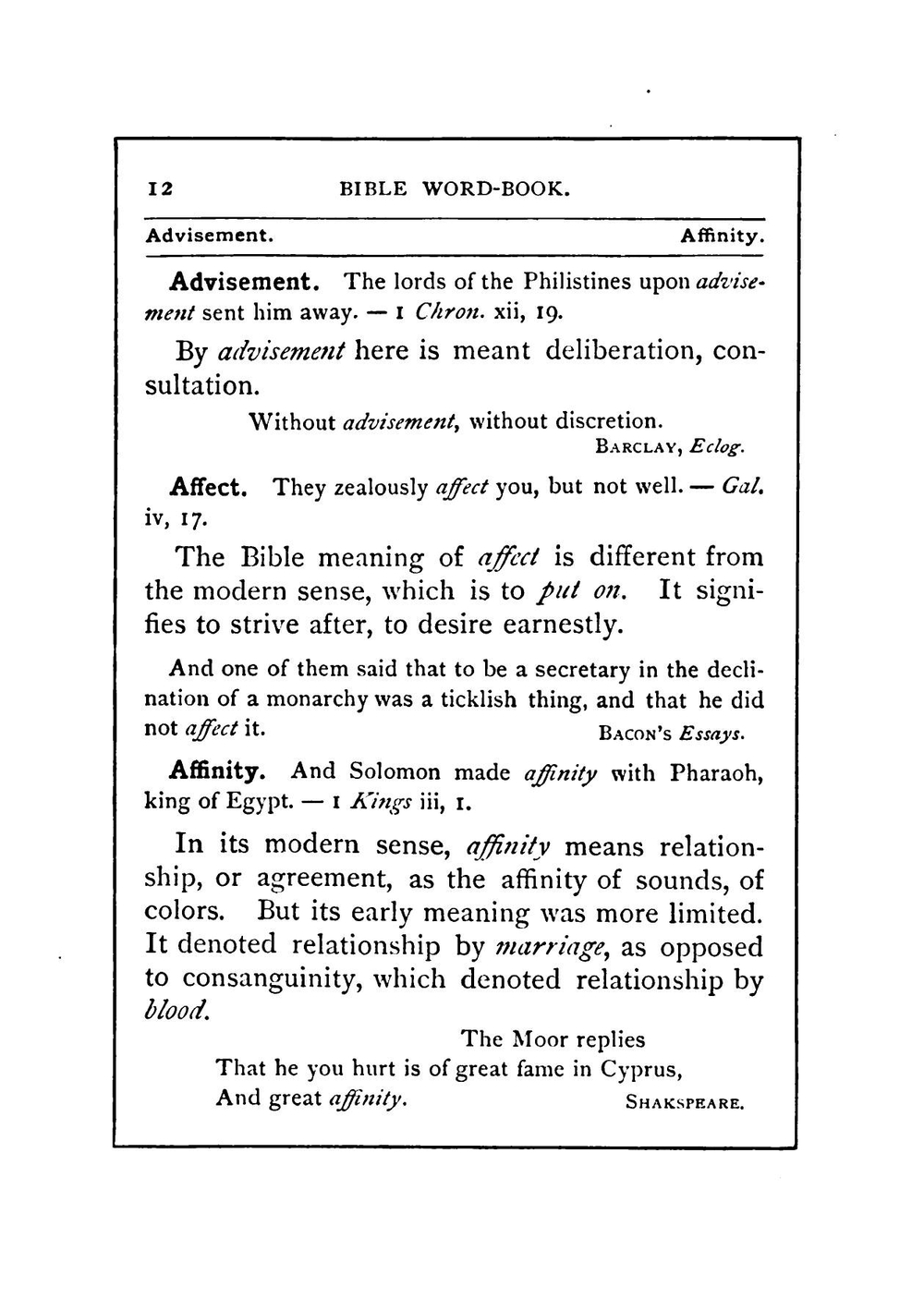 Bible Word-Book. A Glossary of Scripture Terms Which Have Changed Their Popular Meaning, Or Are No Longer in General Use | William Swinton