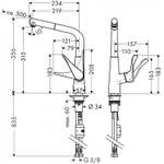 Смеситель для кухни Hansgrohe Metris 14821800 сталь