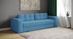 Диван раскладной Верден, светло-голубой