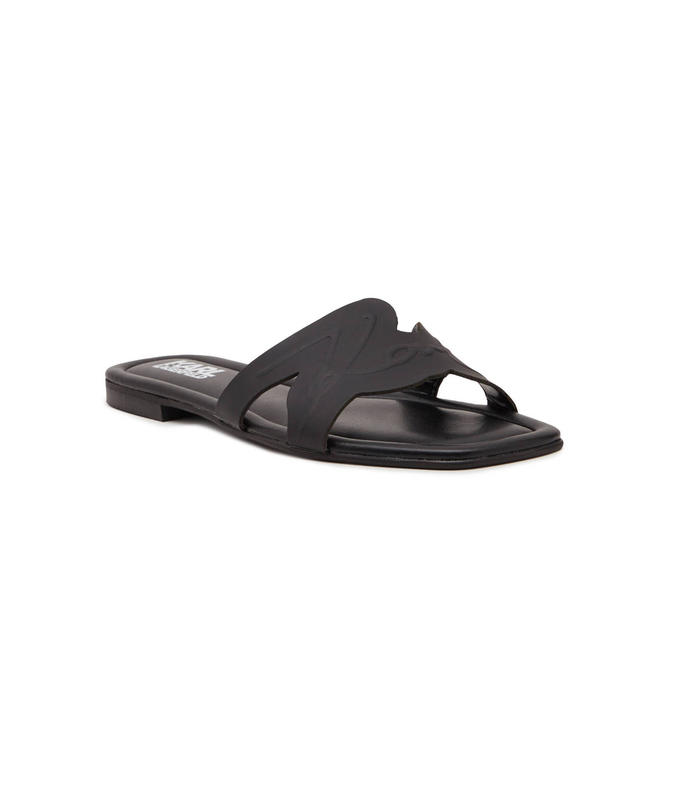 Кожаные шлепанцы brio Karl Lagerfeld - черный(KL85408)