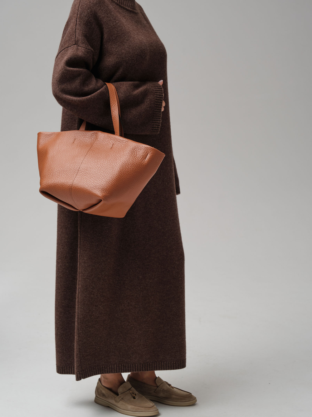 Кожаная сумка Azaro 31355 коричневый камень