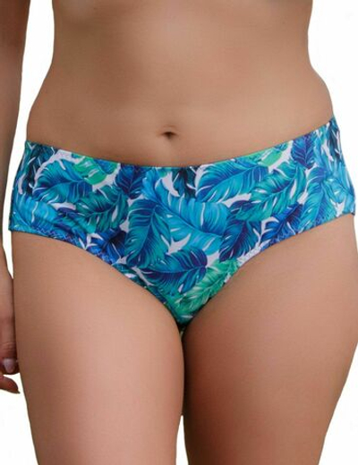 Яркие плавки-бразилиана с растительным рисунком (Размер: XXL) (Цвет: разноцветный)