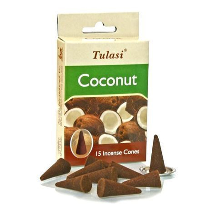 Tulasi Coconut Благовоние-конус Кокос, 15 шт