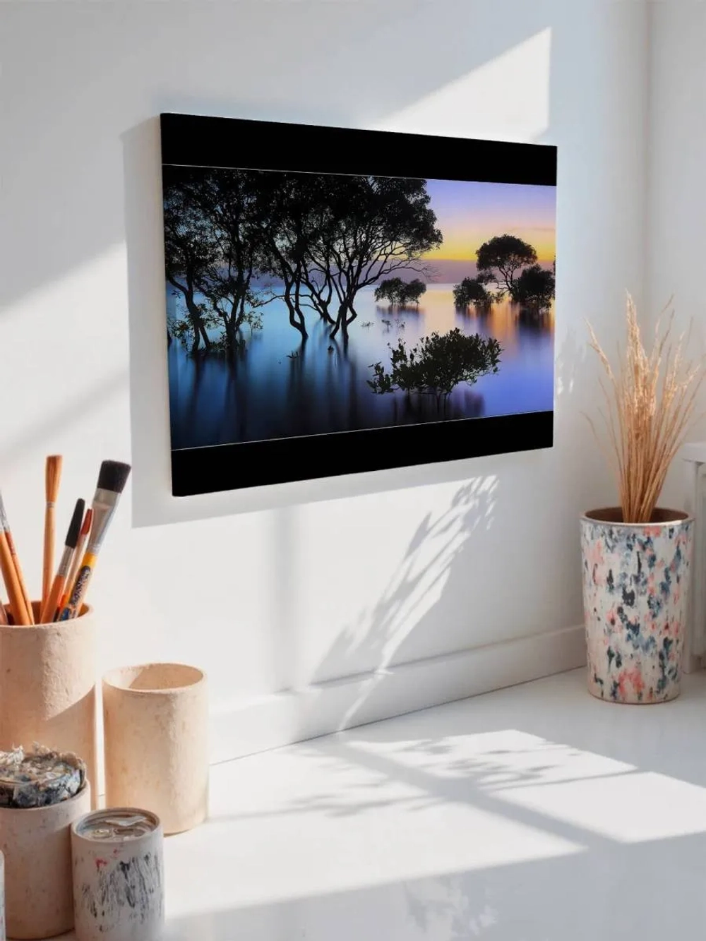 Картина на стену 40 X 50 Деревья в воде