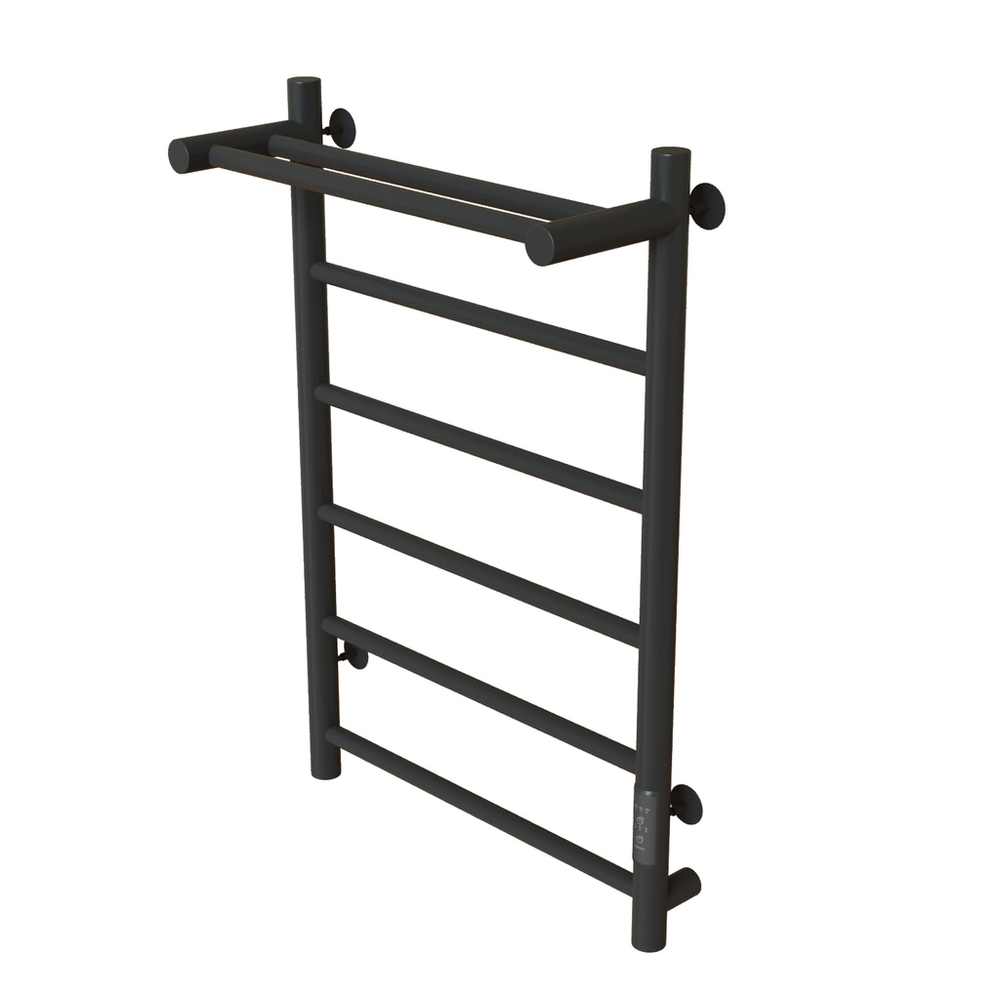 Полотенцесушитель MIXLINE VEGA  80х50 (таймер, 318Вт, 5 перекладин + ПОЛКА) электрический ГРАФИТ