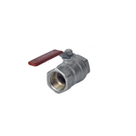 Кран шаровой латунь хром R250D Ду 50 Ру42 ВР рычаг красный Giacomini R250X008