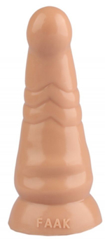 Телесная анальная втулка с круглой головкой - 20 см. (Цвет: телесный)