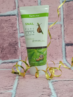 Farmstay пенка очищающая с экстрактом улитки Snail Pure Cleansing Foam, 180 мл