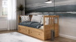 Кровать-тахта с хранилищем - аналог IKEA HEMNES / ХЕМНЭС/ ХЕМНЕС / КЫМОР / ИКЕА 80х200 см, светло-коричневый