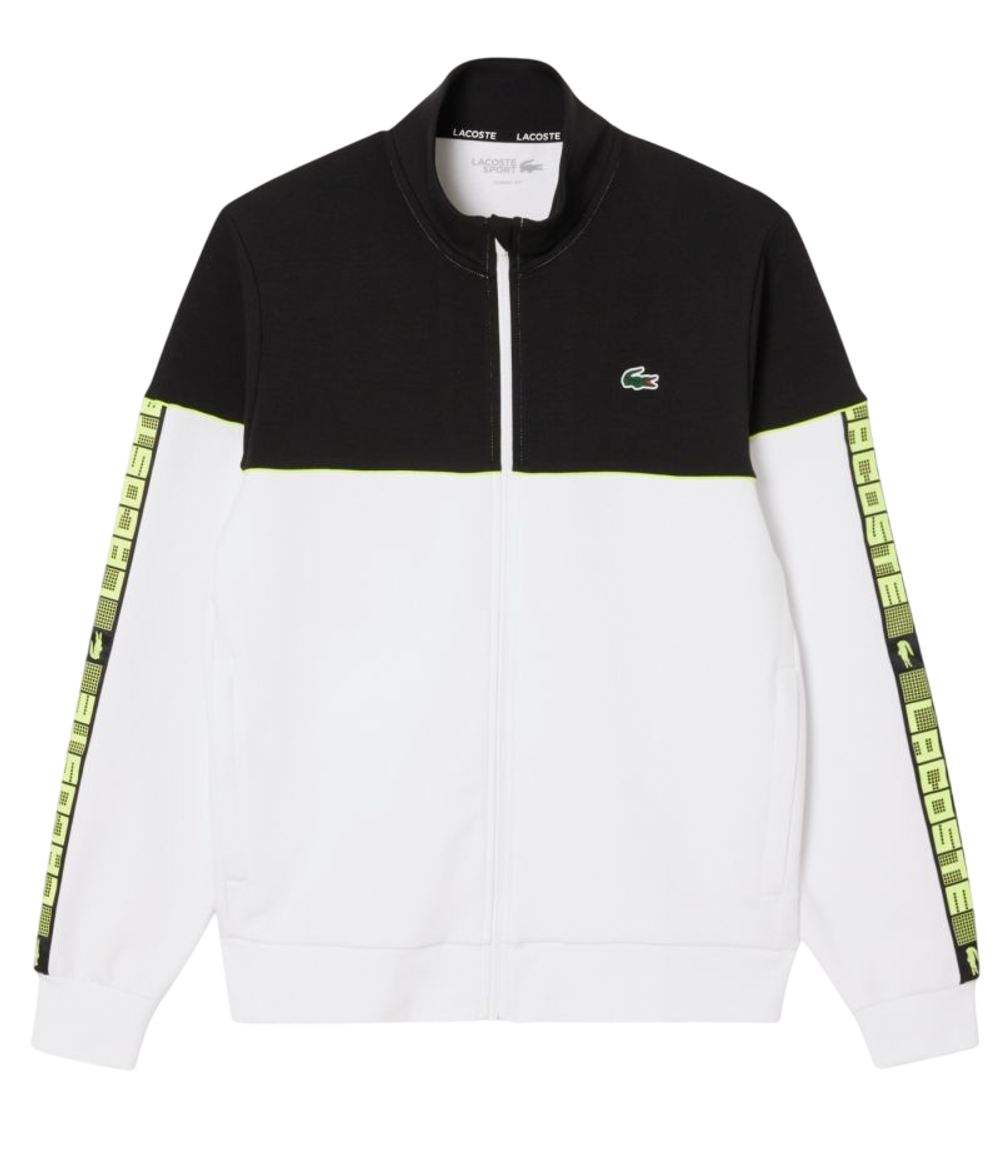 Мужская теннисная кофта Lacoste Tennis Zipped Colour-Block - black/white