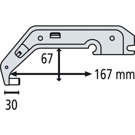 Плечо типа С (С5): C clamp для INVERTER 167х67мм, GYS (Франция)
