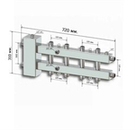 Гидрострелка 80/80, ЭТНА М5. Гидравлический разделитель с коллектором НЕРЖАВЕЙКА Aisi 304