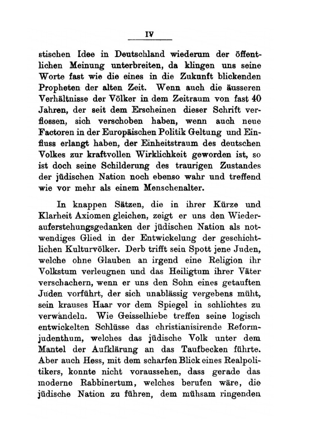 Rom Und Jerusalem. Die Letzte Nationalitätsfrage.Briefe Und Noten | M.Hess