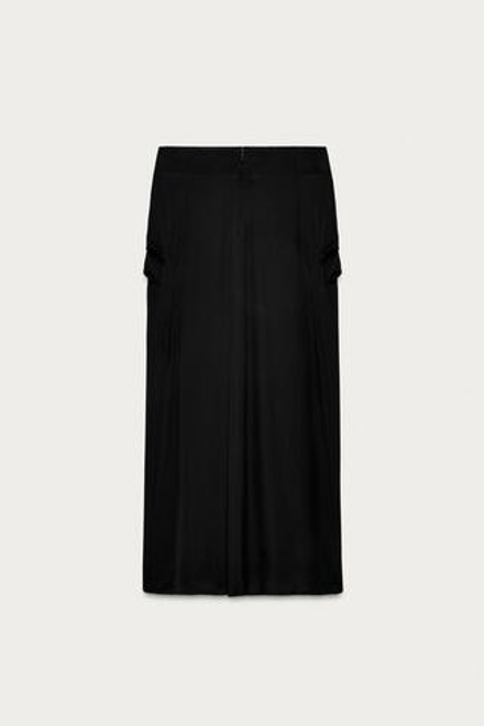 ZARA X MARISA BERENSON ЮБКА МИДИ СО СРЕДНЕЙ ПОСАДКОЙ, ЧЕРНЫЙ