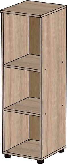 Стеллаж средний узкий Стандарт Про дуб сонома
