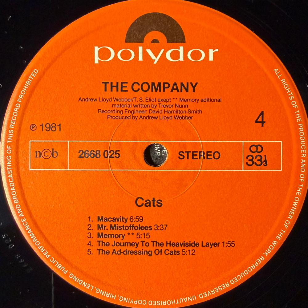 Мюзикл Кошки 2LP (Скандинавия 1981г.)