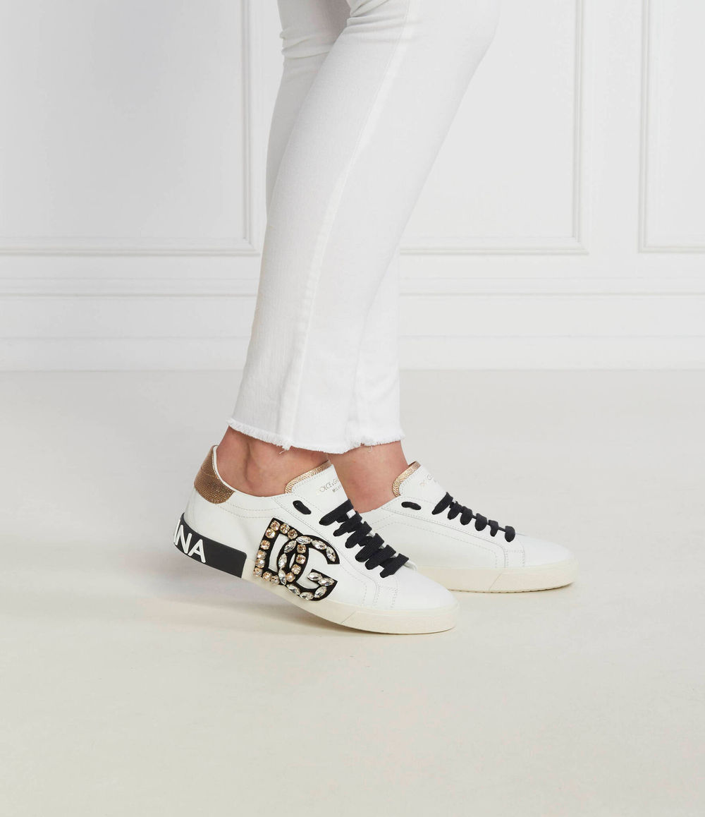 Кожаные кроссовки Dolce & Gabbana - белый(CK2203 AO902)