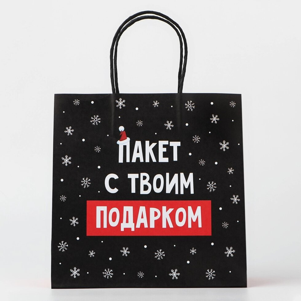Пакет подарочный новогодний «Твой подарок», 22 х 22 х 11 см