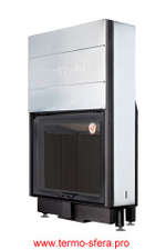 Каминная топка Экокамин ВЕГА 1000 MB принтинг черный шамот