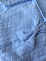 Комплект на выписку "Малышки" (7 пр.) - лето (плед,комб.-мол, комб-кн,шап. с отв, шап.,цап.,бант (Цвет: Розовый)