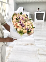 101 розова Роза с Хризантемами авторский букет