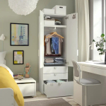 Гардероб - IKEA SMÅSTAD/SMASTAD/СМОСТАД ИКЕА,  181х60 см, белый/синий