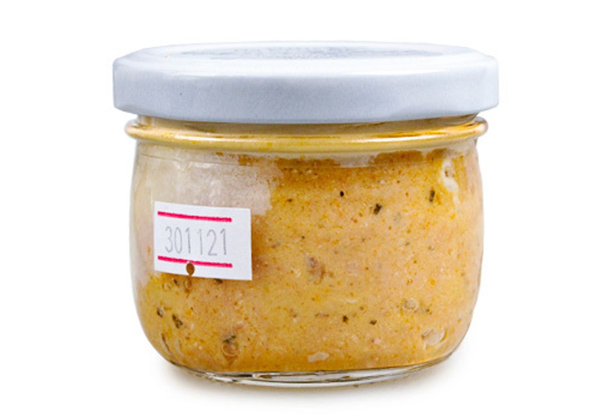 Рийет из кролика с мятно-клубничным желе, 100г