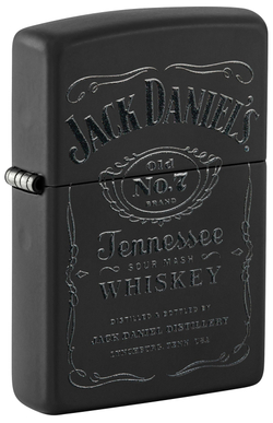 Набор Zippo Jack Daniels®: зажигалка с покрытием Black Matte и кожаный чехол в подарочной коробке