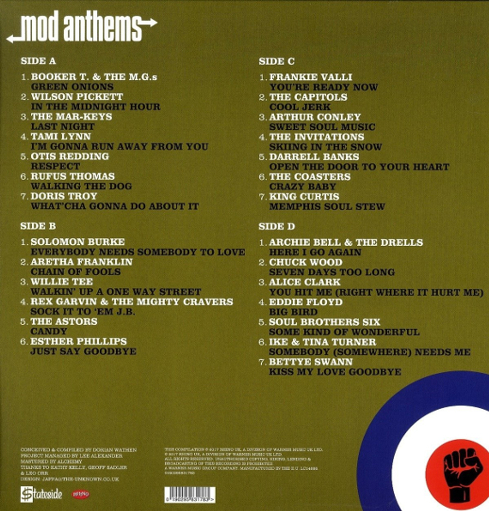 Сборник / Mod Anthems: Original Northern Soul & R'N'B Classics (2LP)